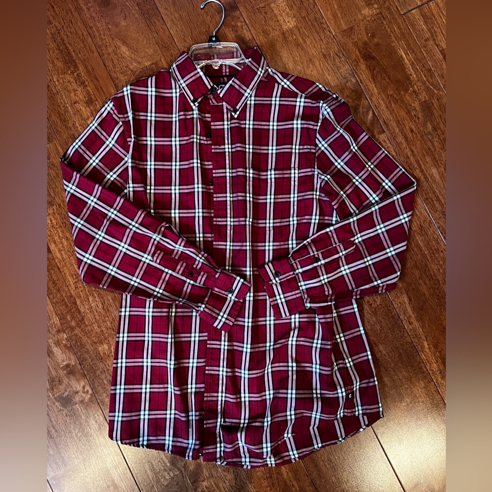 Chaps Flannel Dress Shirt Mens Medium